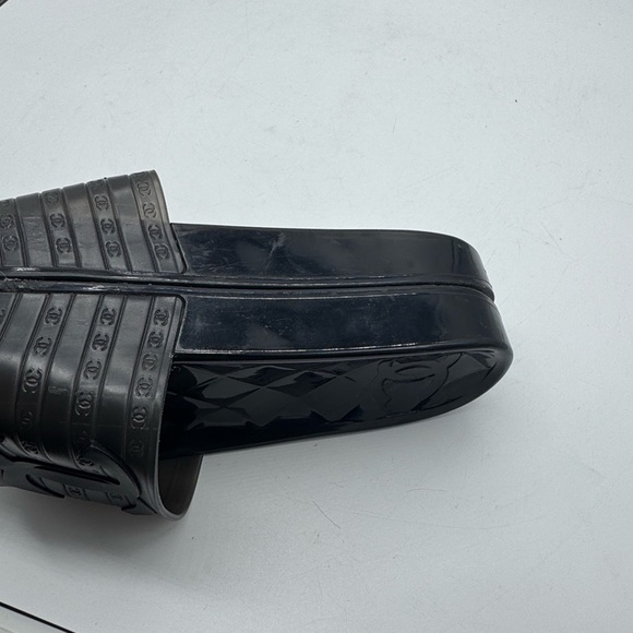 CHANEL PVC Transparent CC Flat Slide Sandals AUTHENTIC Size 36 - Picture 8 of 15